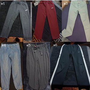 6 PAIR PANTS BUNDLE!!!! MOSTLY SIZE SMALL - 1 MEDIUM (Fits Small)